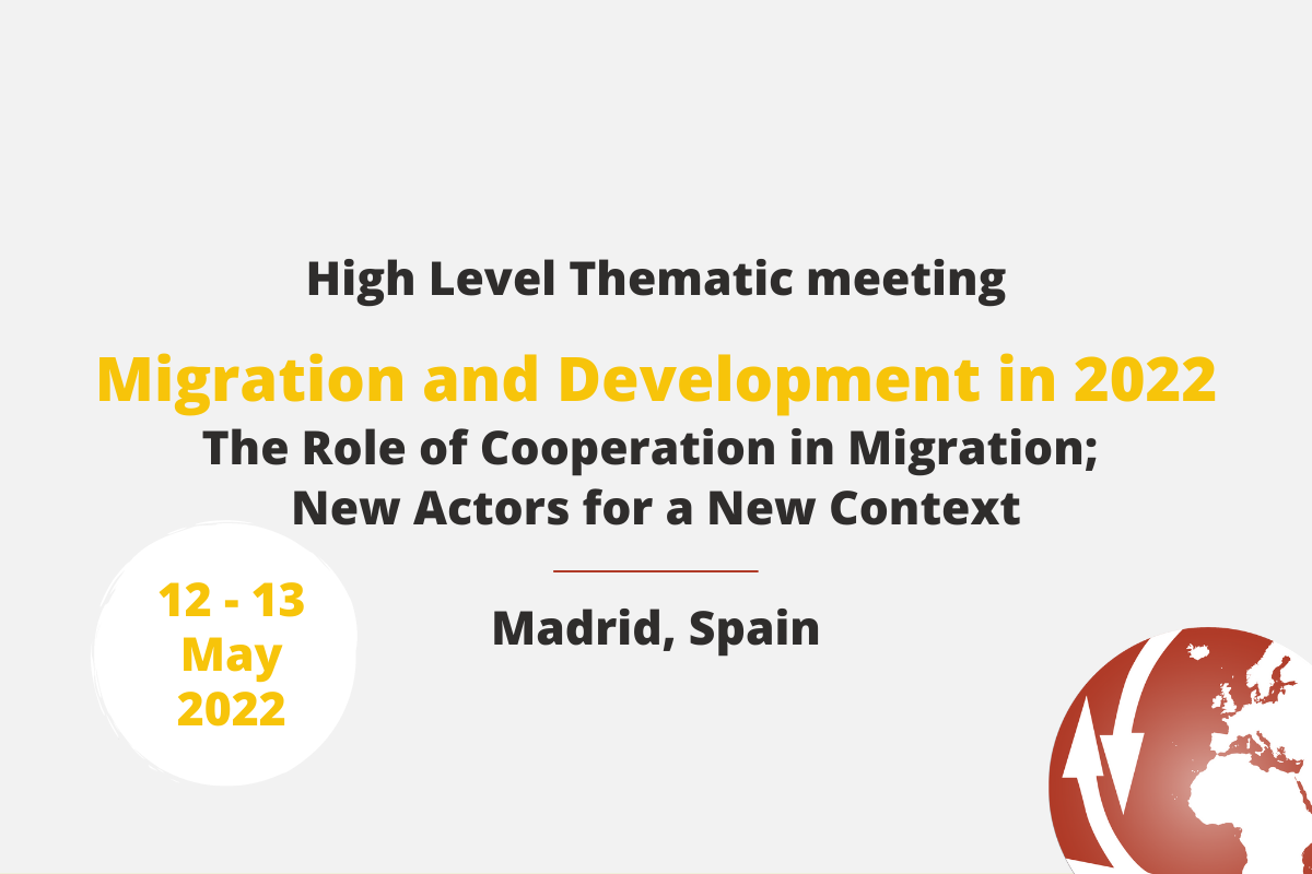 Upcoming: “Migration and Development in 2022: The Role of Cooperation in Migration; New Actors for a New Context”