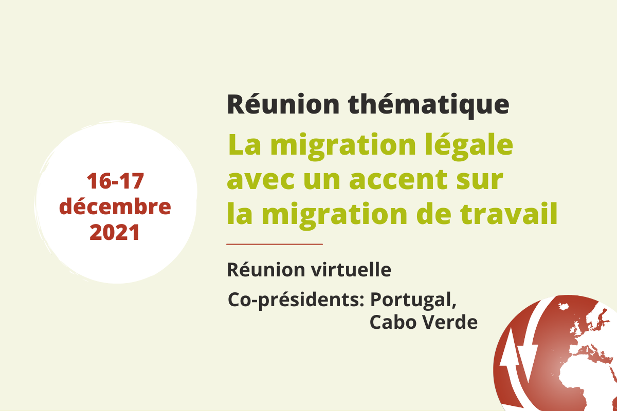 À venir : Réunion thématique virtuelle sur la migration légale - focus: la migration de travail