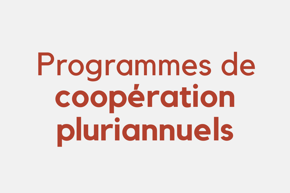 Programmes de coopération pluriannuels